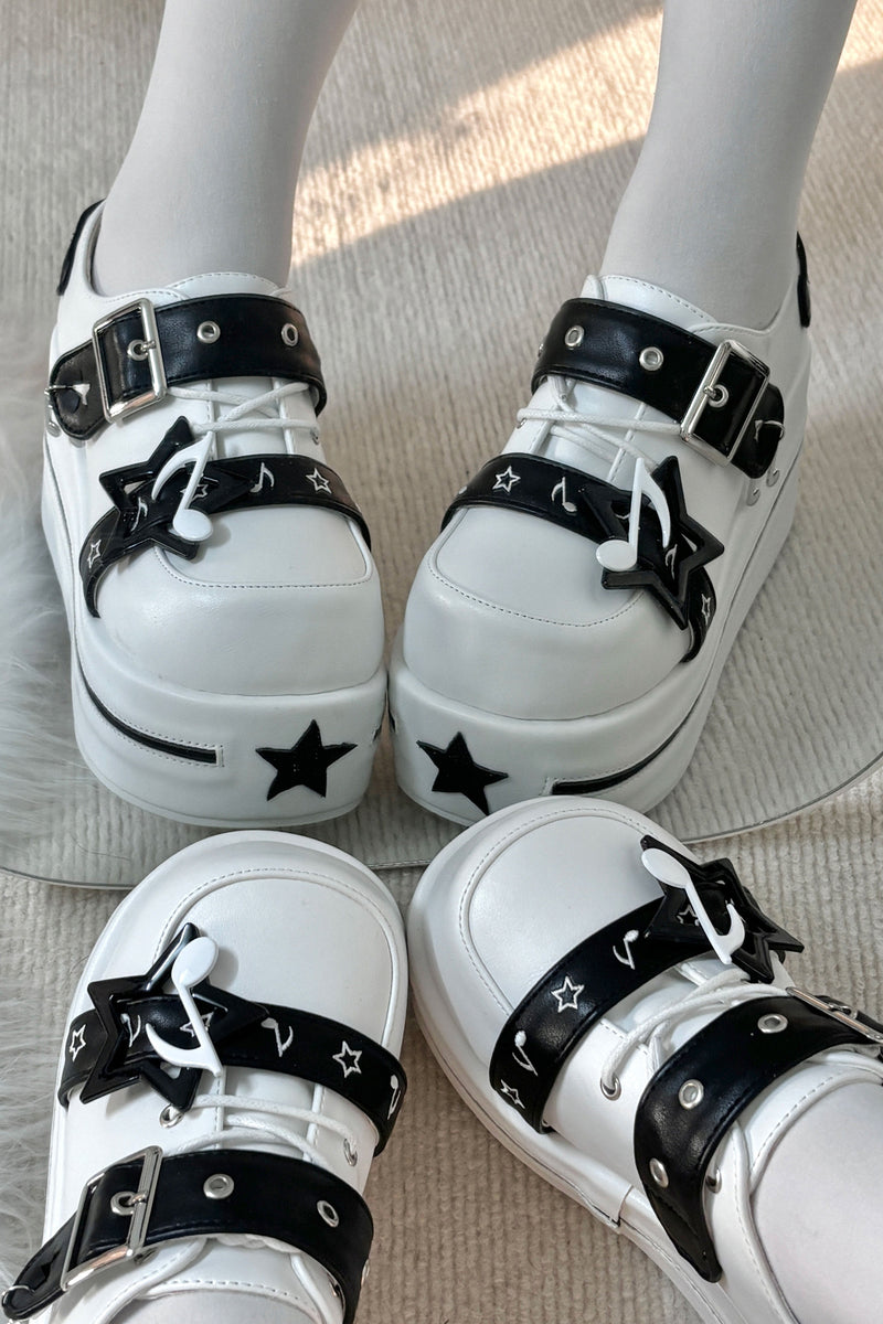 [pre-order] Star Melody Punk Strap Platform Shoes