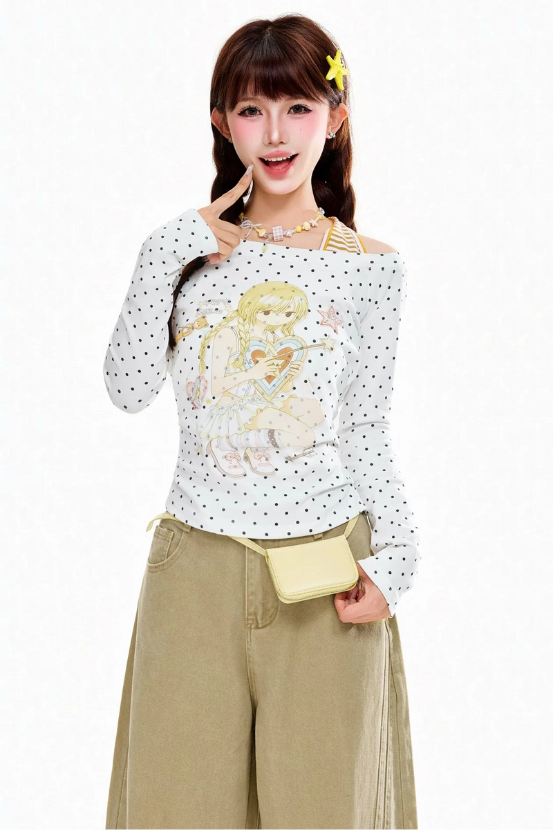 Anime Polka Dot Halter Top