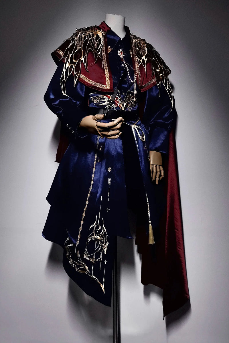 [pre-order] Dark Fantasy Embroidery Cape + Shirt + Corset Train + Pants/skirt Complete Set + Full Set