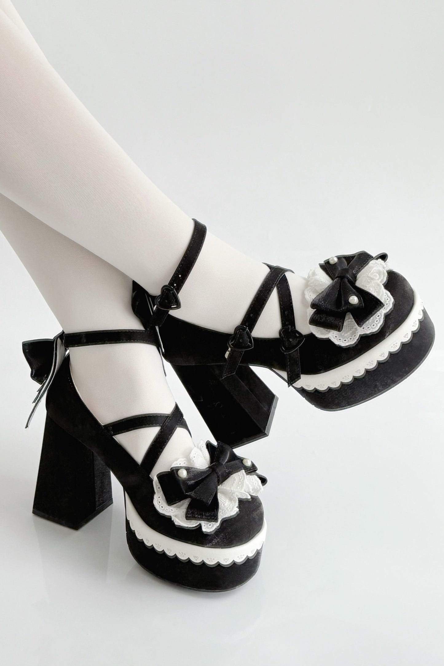 Sweet Ruffle Ribbon Lolita Shoes