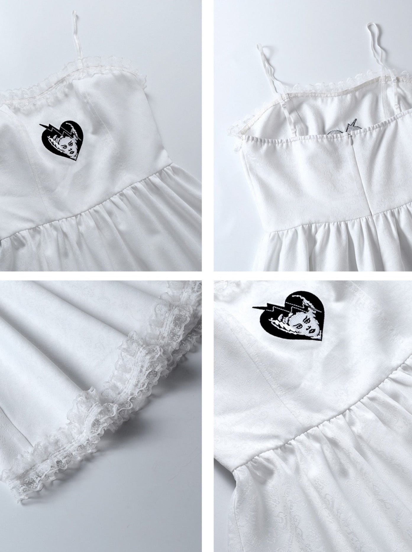 Dark Angel Lace Slip Dress + Belt Band