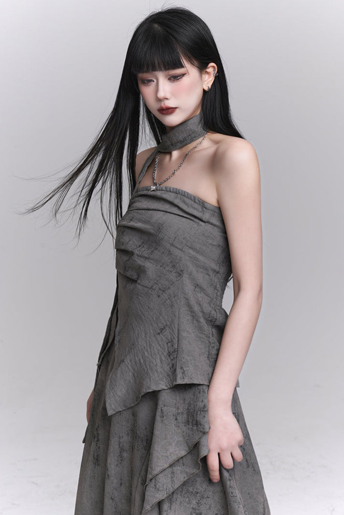 Ash Mode Tube Top + Long Skirt
