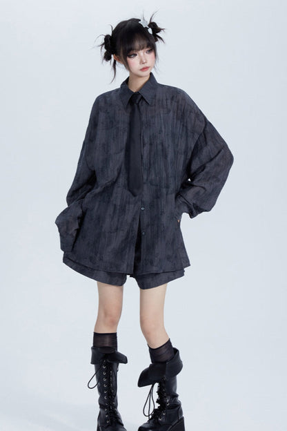 Summer Tencel Shirt & Shorts Set