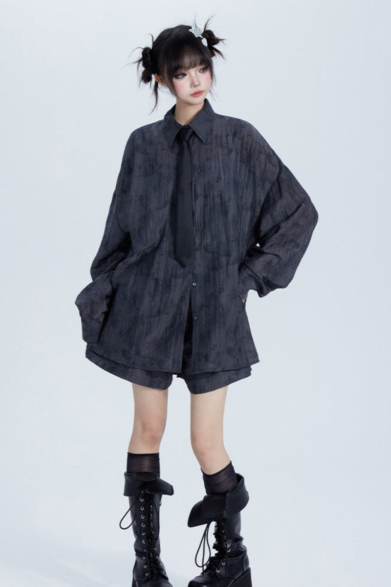 Summer Tencel Shirt & Shorts Set