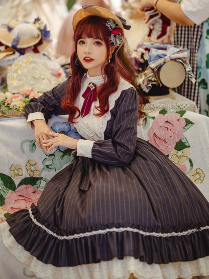 Classical Striped Volume Lolita Dress [pre-order]