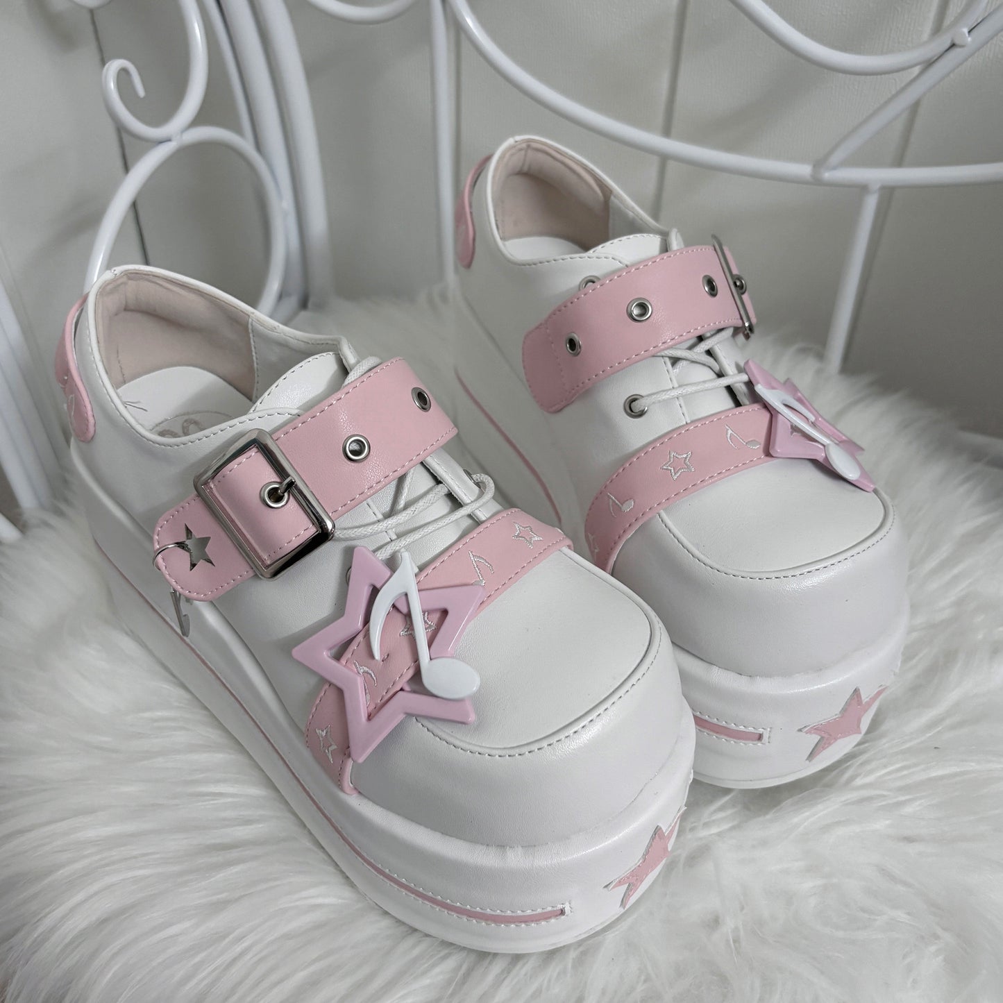 [pre-order] Star Melody Punk Strap Platform Shoes