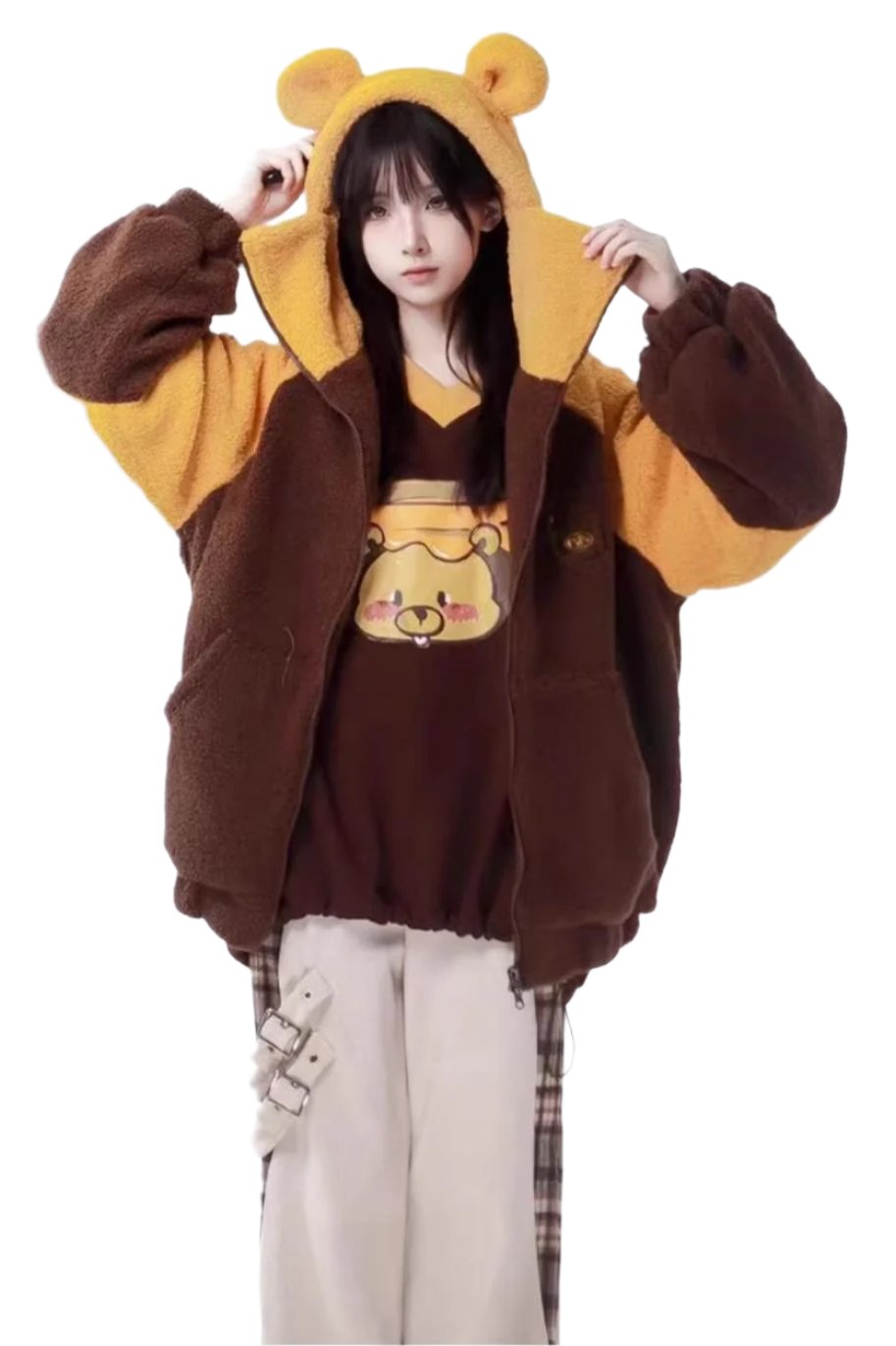 Simple Coffee Sweatshirt and Skirt Set