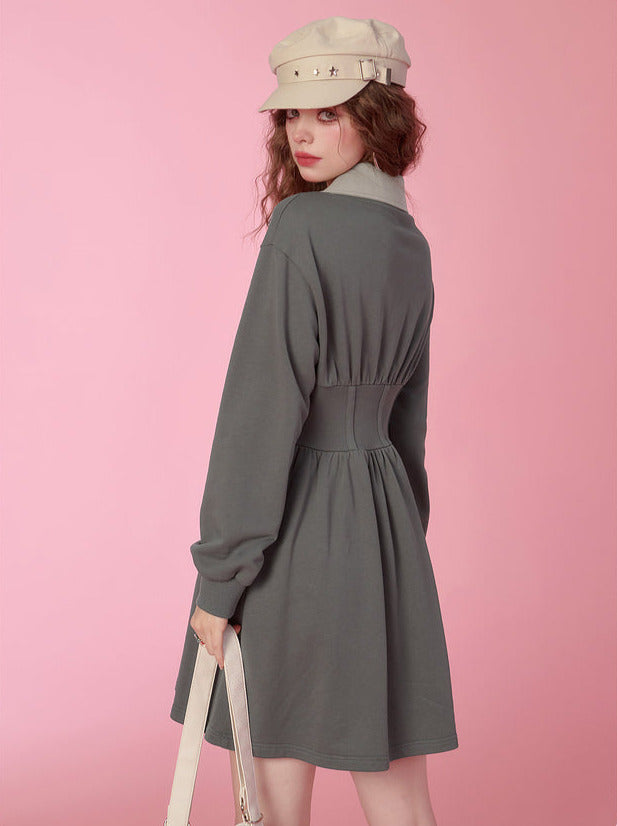 American Retro Waist Mark Design Dress