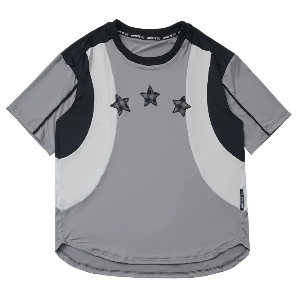 Mode Star Jersey Crew Neck Top + V Neck Top + Short Skirt + Long Skirt