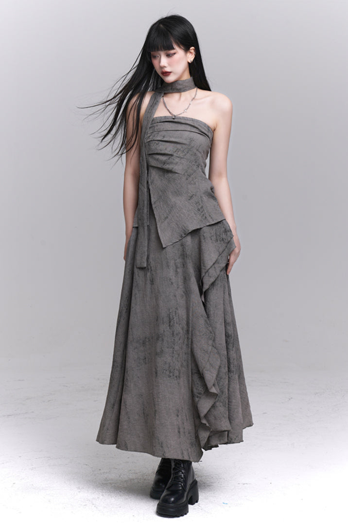 Ash Mode Tube Top + Long Skirt