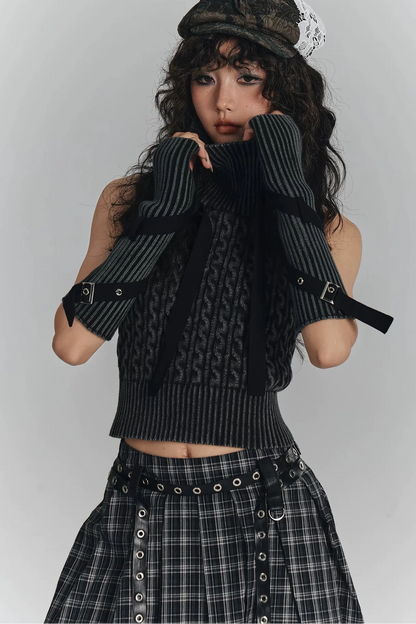Dark Punk Slim Knit Vest