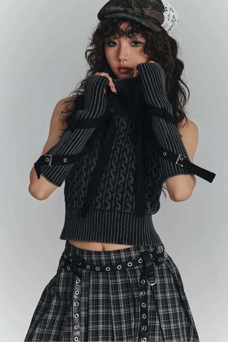Dark Punk Slim Knit Vest