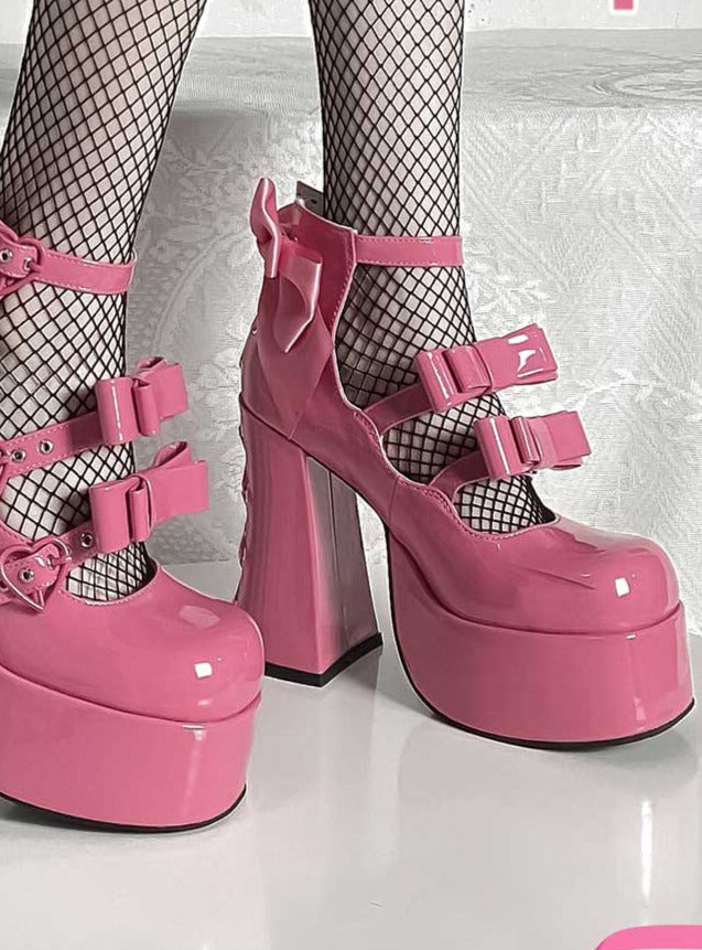 Barbie Party Lolita Strap Ribbon Platform Shoes