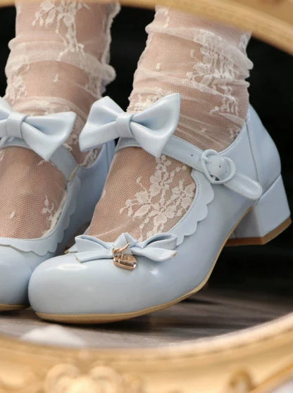 Lolita Round Head Doll Medium Heel Shoes