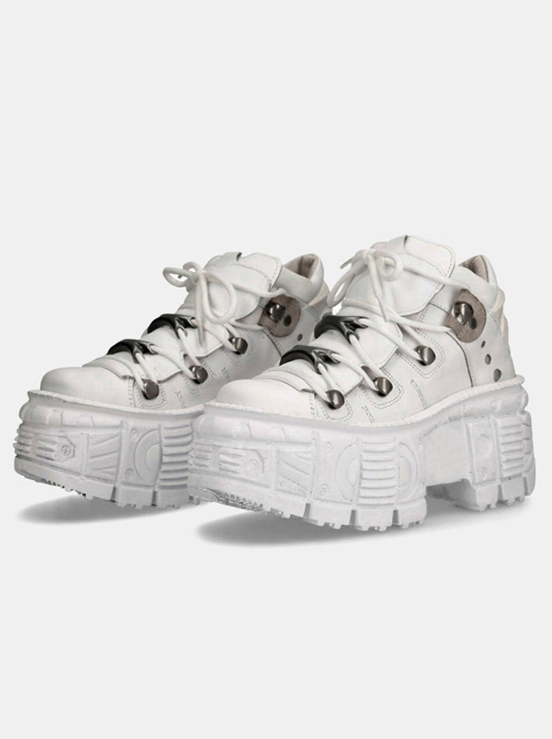 Retro Street Dark Punk Style Tank Sole High-cut Shoes