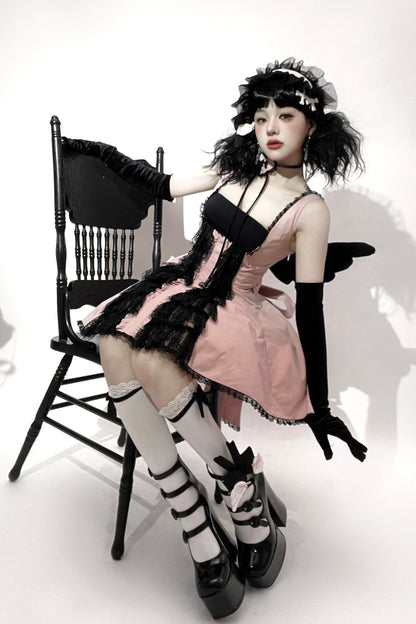Little Angel Dark Gothic Lace Dress