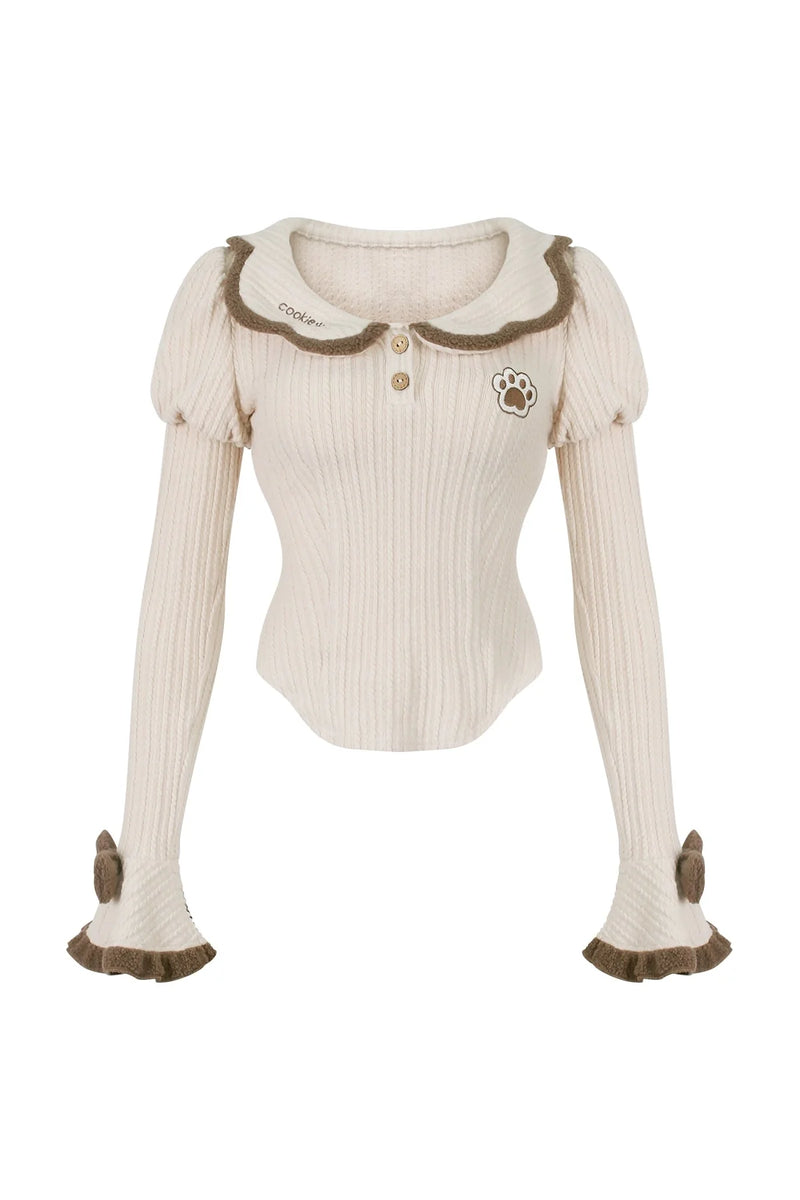 Bear Cake House Knit Top + Bear Suspender Pants + Bear Plush Jacket