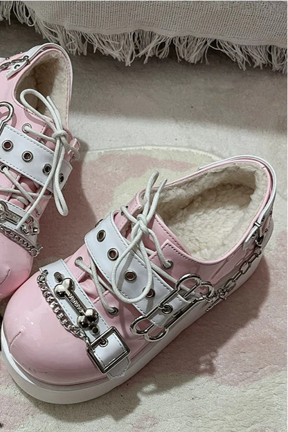 Lantern Angel Bone Platform Shoes