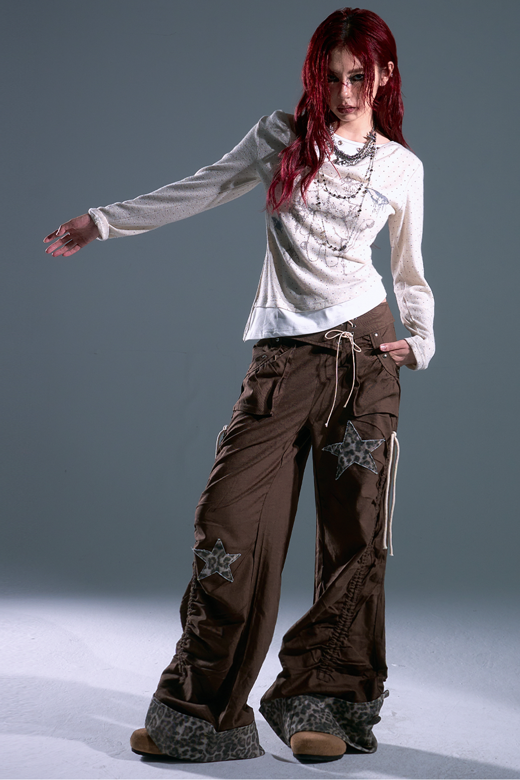Punk Dot Lost Garden Asymmetric Top