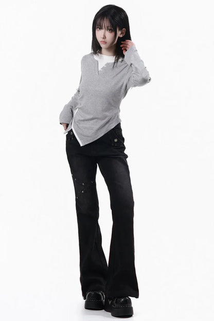 Cutout Design Slim Top