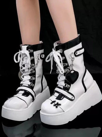 Subculture Mid Calf Half Boots