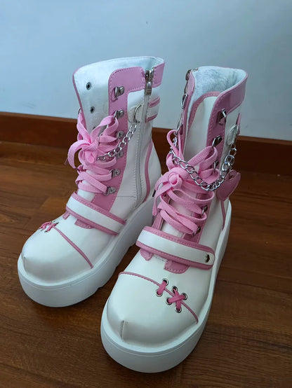 Subculture Mid Calf Half Boots