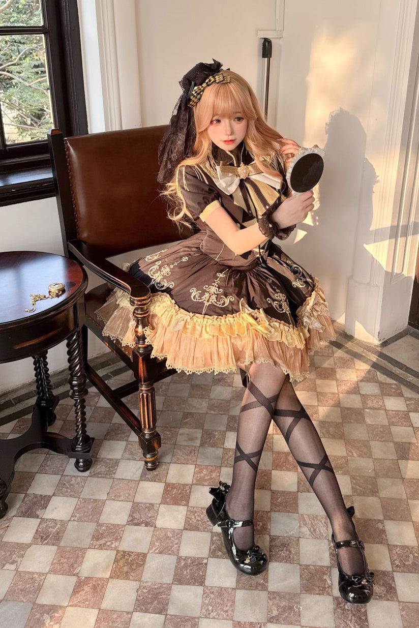 Dark Lolita Dress + Shawl