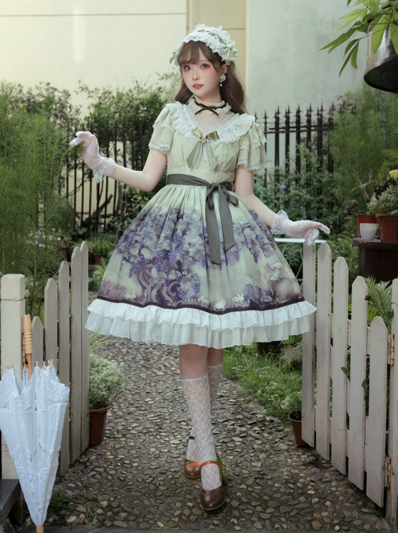 Retro Flower Vineyard Lolita Dress