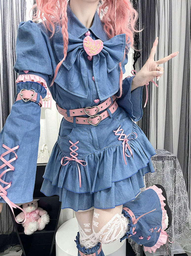 Y2k Sweet Girl Cosplay 4-piece Set