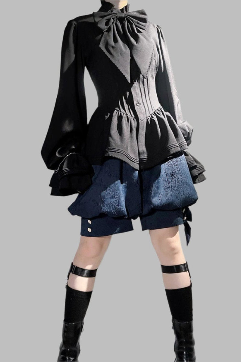 Sapphire Blue Bunny Ear Cape Jacket + Vest + Shorts
