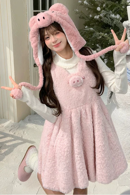 Pig Design Suspender Dress