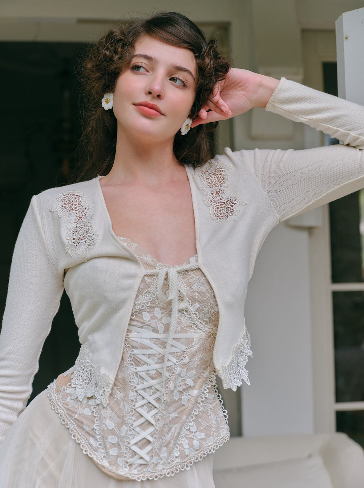 Lace Up Retro Camisole + Skirt