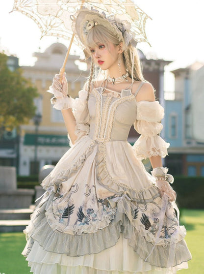 Wedding Rose Girl Retro Tea Party Lolita