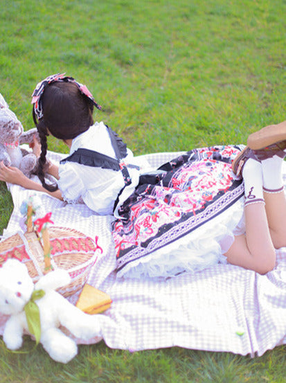 Lolita Rabbit Fried Berry Dress Set