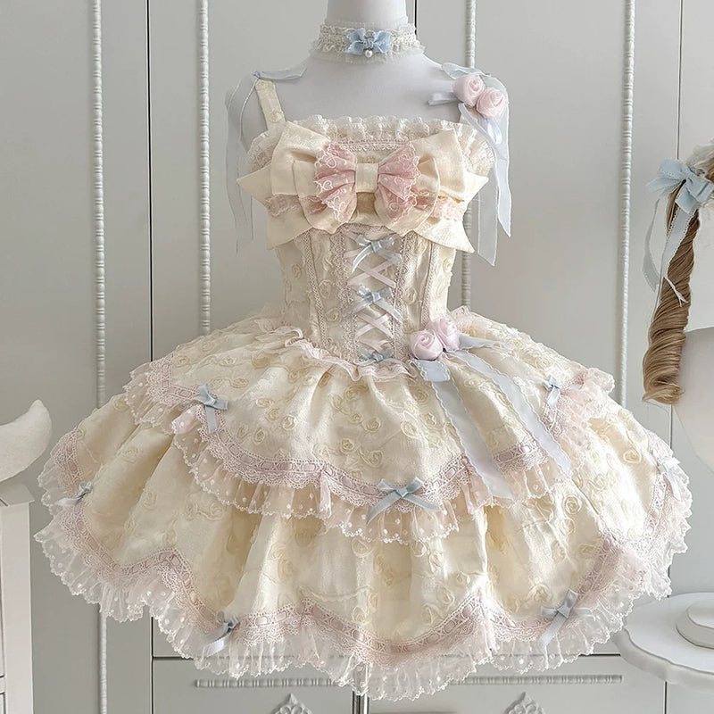 [pre-order] Candy Color Dreamy Doll Lolita Dress + Hair Accessories