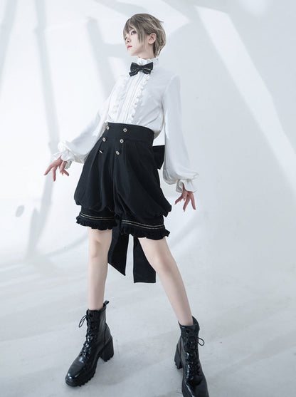 Dark Prince Hooded Cape + Rabbit Hooded Vest + Pumpkin Pants + Ruffle Shirt + Big Waist Ribbon [pre-order]