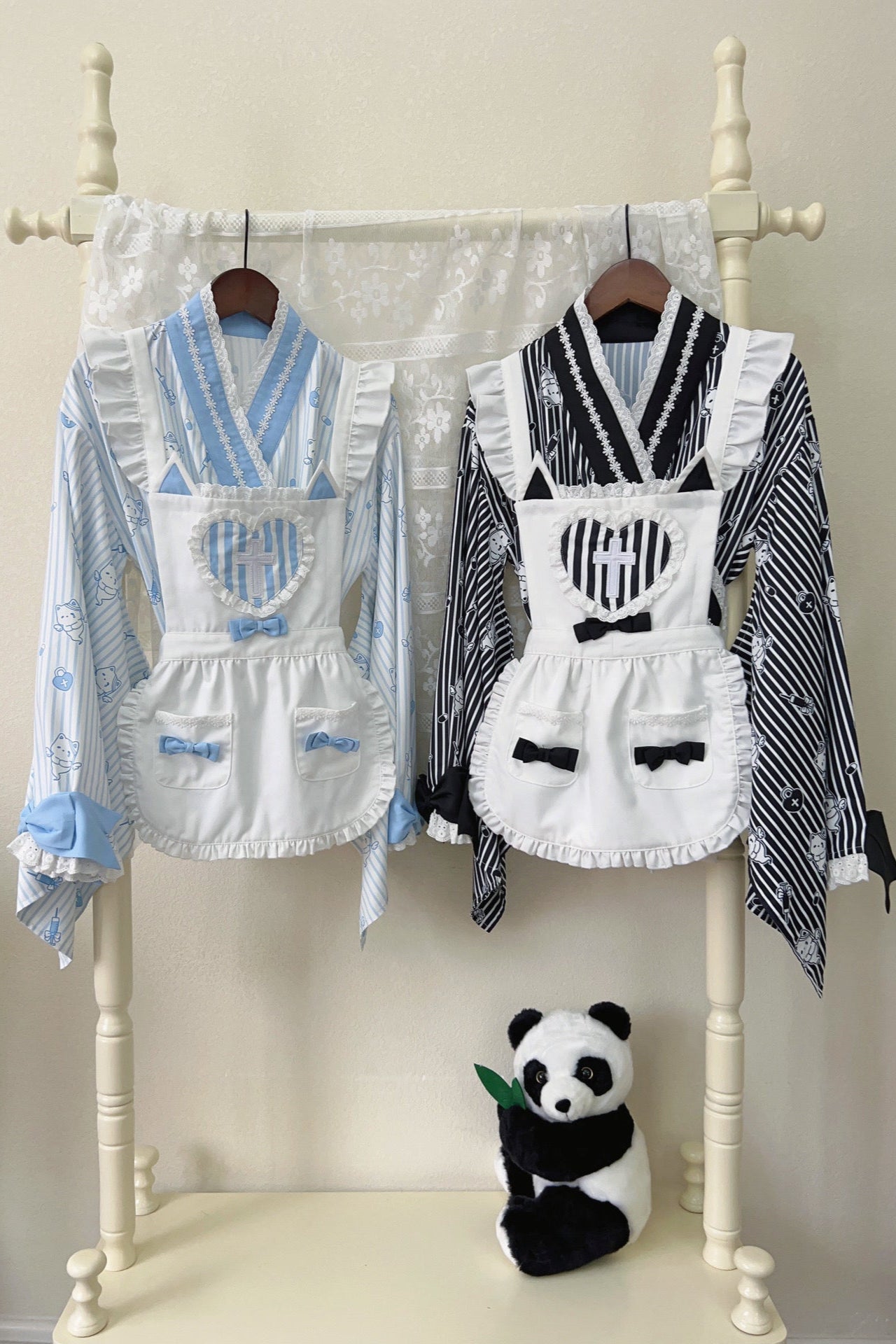 Medical Japanese Style Maid Stripe Lolita