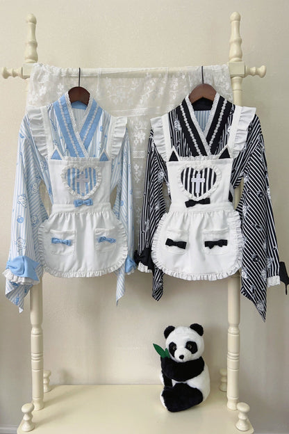 Medical Japanese Style Maid Stripe Lolita