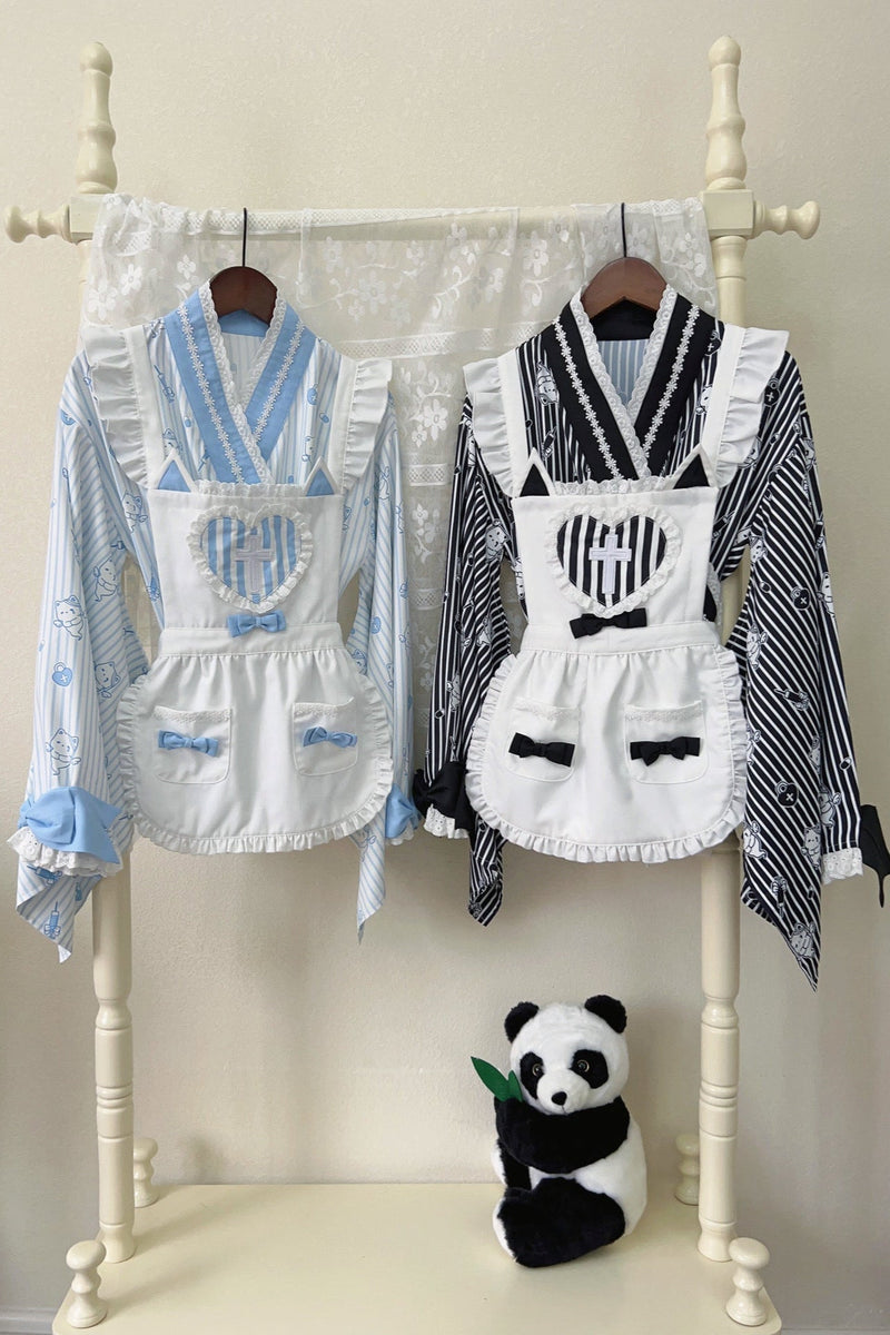 Medical Japanese Style Maid Stripe Lolita