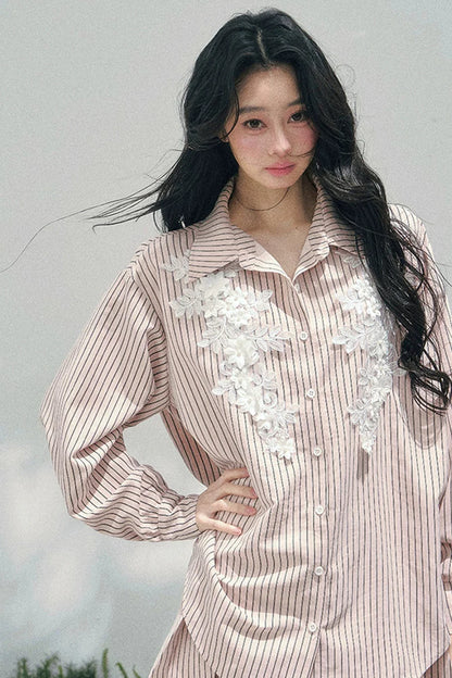 French Stripe Shirt + Skirt