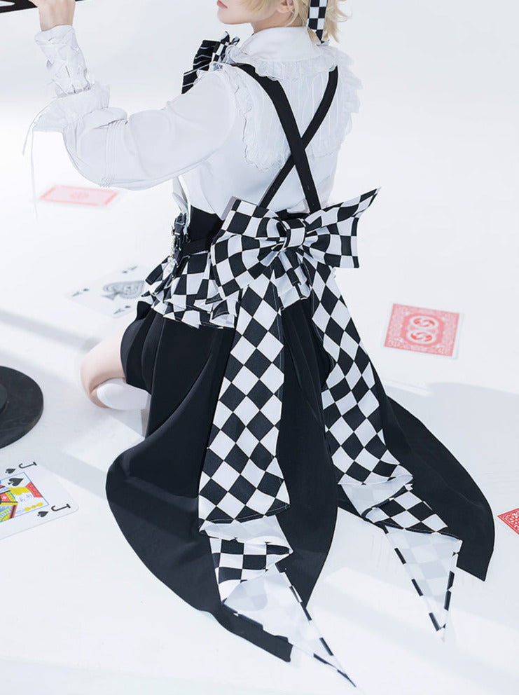 Rabbit Theatre Block Plaid Lolita Shirt Pants Waistband All Set [pre-order]