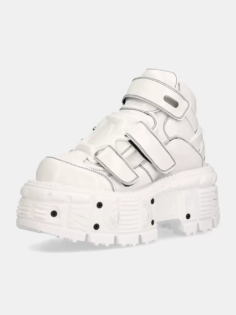 Metal Screenshot Punk Leather Power Sole Shoes