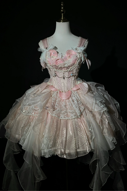 Mermaid Chiffon Lolita Dress + Crown + Headband + Sleeves