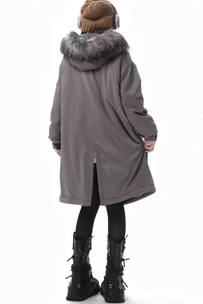 Gray Tone Shadow High End Star Cross Patch Buckle Coat Set
