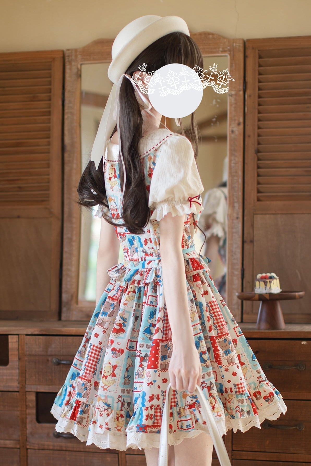 Retro Pop Doll Patchwork Dress