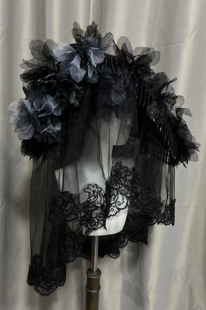 Dark Flower Lolita Gothic Hat