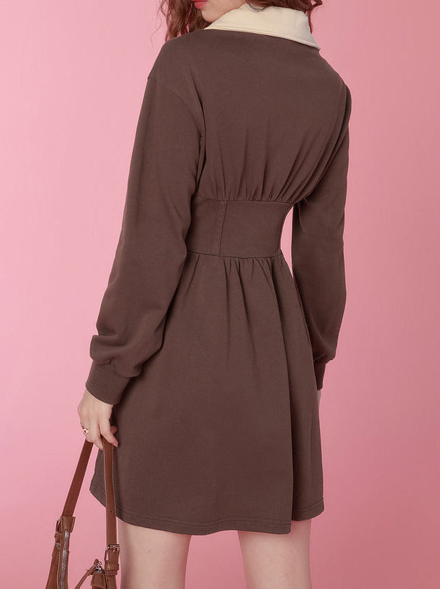 American Retro Waist Mark Design Dress