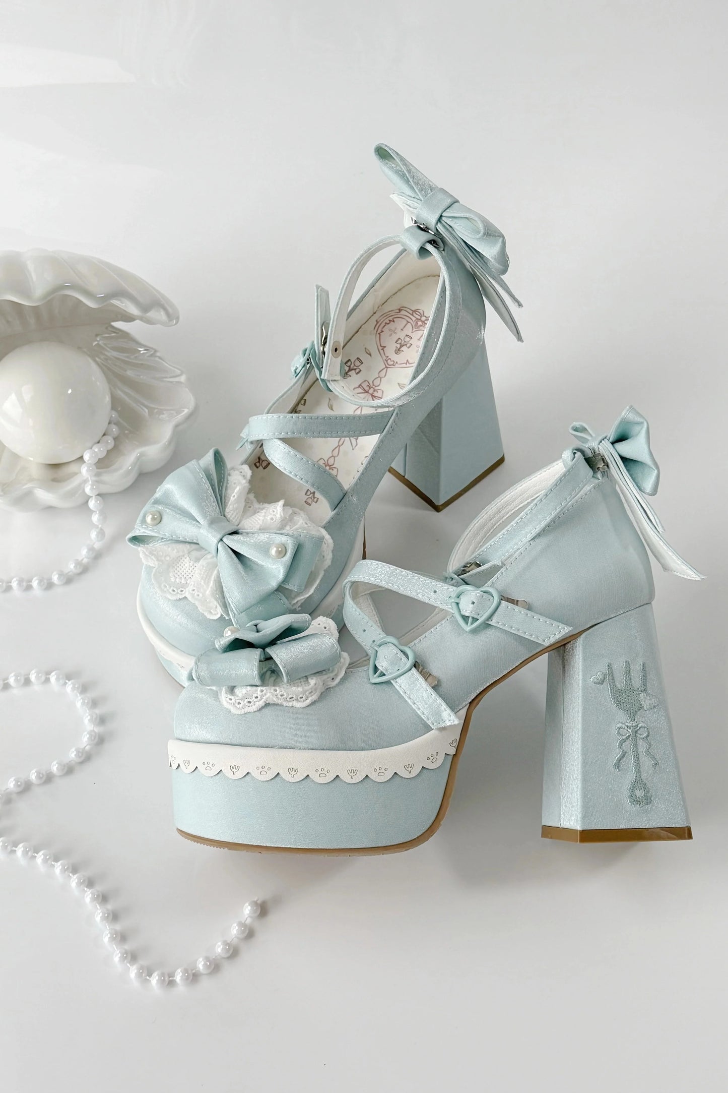 Sweet Ruffle Ribbon Lolita Shoes