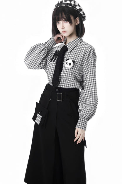 Striped Fleece Jacket Pocket Trouser Set