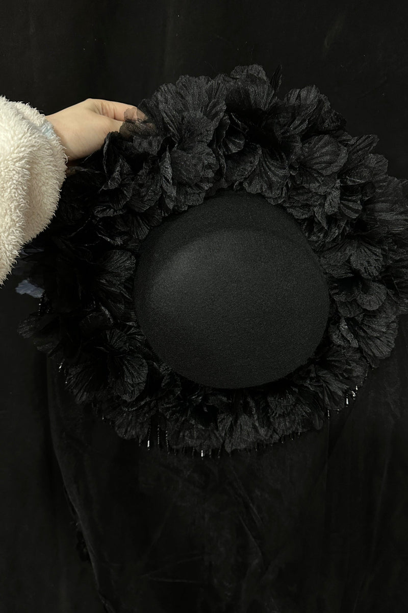 Sheer Dark Lace Gothic Hat